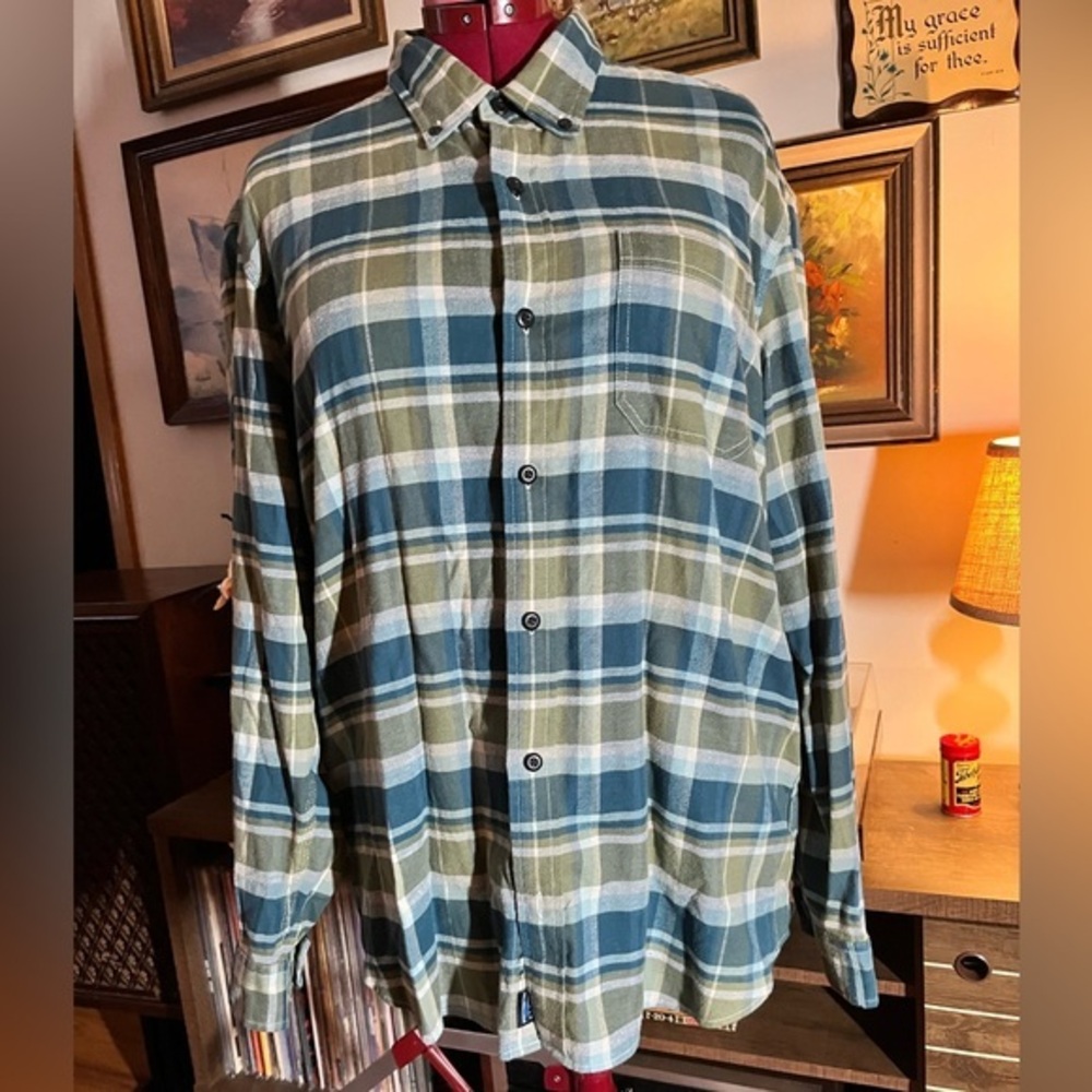 L.L Bean Plaid Flannel Shirt Men’s Large